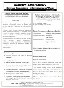 Biuletyn Szkoleniowy Centrum Szkoleniowo-Informacyjnego PZKosz 06 2004 | Pasja Ruchu