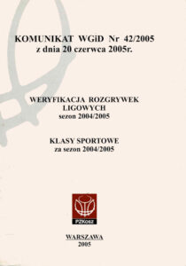 Komunikat WGiD PZKosz 42/2005 | Pasja Ruchu